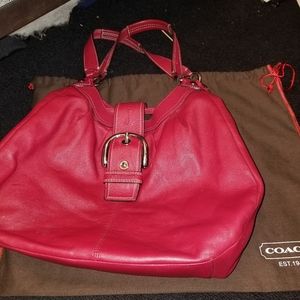 Red coach bag
